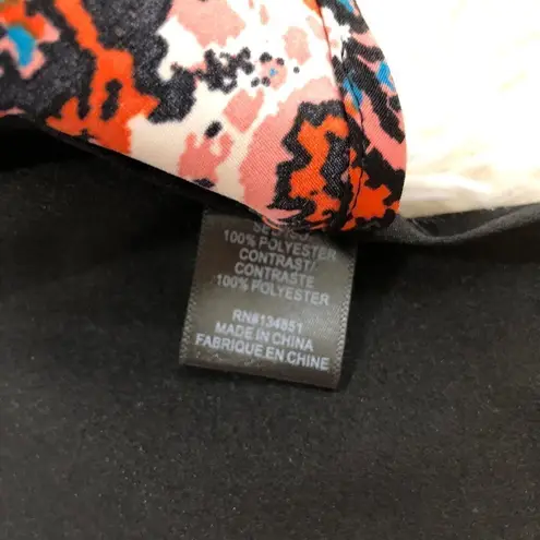 Charles Henry Black Orange Boxy Top Size Medium