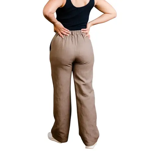 NWT Able Linen Claire Linen Pant Pants Driftwood Brown Women’s Size 10