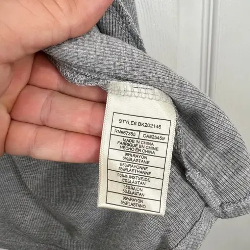 BB Dakota  Women's Open Front Ribbed Knit Jacket Gray Size S Cardigan