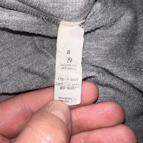 Lululemon  Dance pulse heathered gray ribbed 8 tennis dress