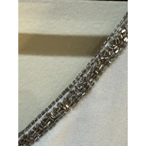 J Kara Women's Pop Over with Beaded Bottom Silver Size 16