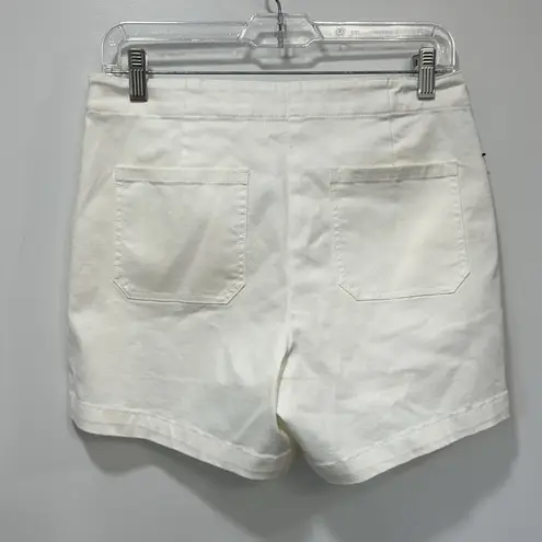 J. McLaughlin  Womens Dominica Short 4 White Gold Button Sailor High Rise Cotton