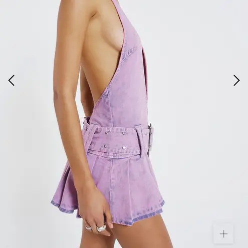 Jaded London Malibu Plunge Denim Mini Dress