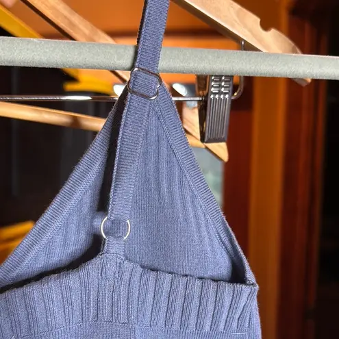 NWT Calvin Klein Jeans Blue Ribbed Sleeveless Crop Camisole Size Small