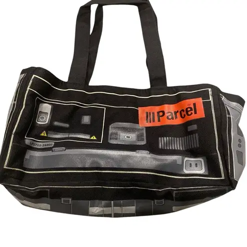 Vintage Parcel Boom Box Stereo Purse Costume Y2K 90s Streetwear Retro Cassette Black