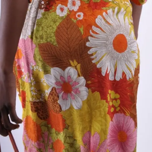 Blank dress BL^nk Floral Faux Wrap Areena Midi NWT Size Small NEW Orange