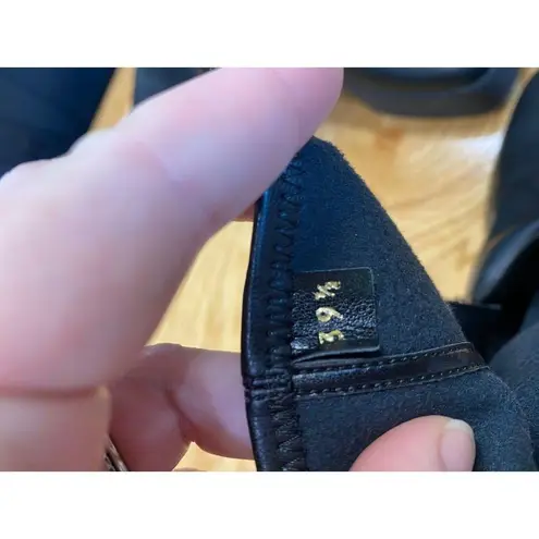 Stella McCartney Platform Heel Boots Women's 8.5 Black Leather Side Zip S24