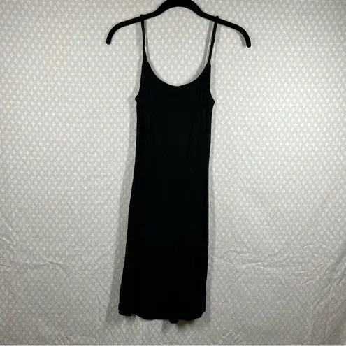 SKIMS Black Ribbed Bodycon Mini Cami Dress