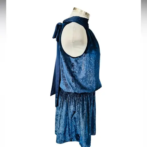 Ramy Brook Lori Metallic Velvet Blouson Mini Dress Size Small