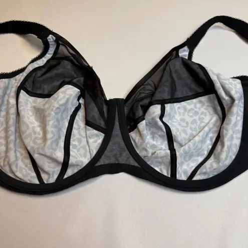 Goddess Kayla Underwire Bra Leopard Print Full Coverage Plus Size 40K Support Brown