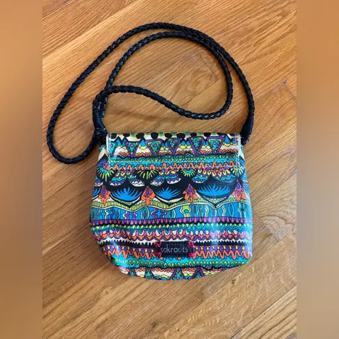 SAK ROOTS Multi Color Crossbody Peace Purse Bag Boho Hippie Aztec