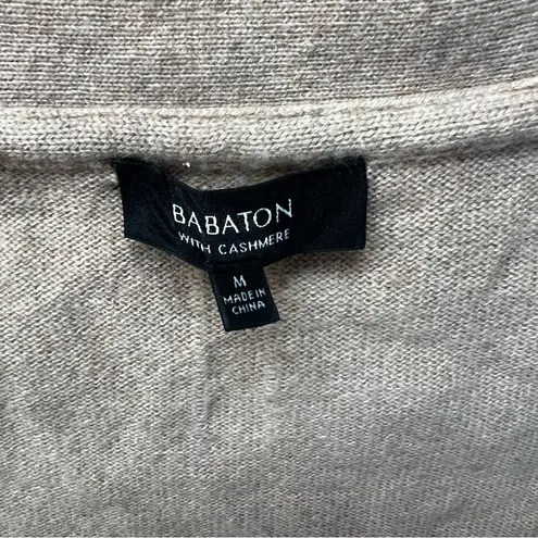 Babaton Aritzia tan beige cashmere button up cardigan sweater sz medium