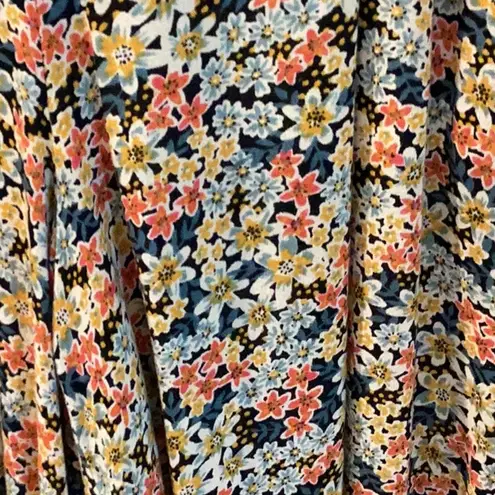 Patrons of Peace blue and Green wide leg pant’s smocked waist