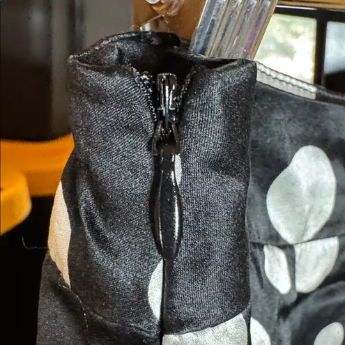 NWT INC International Concepts 100% Silk Black & White Polka Dot Skirt Size 8