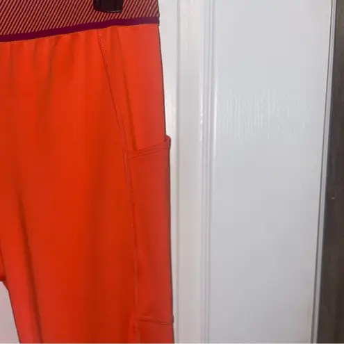 Free People Movement Endurance Tights Full Length Papaya Berry Orange Womens Lg