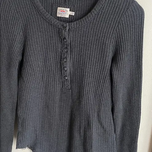 Faherty Legend Apres Waffle Henley Black