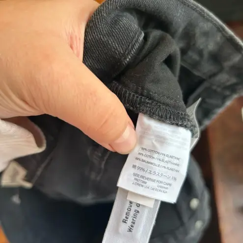 Madewell  HIGH RISE BLACK DENIM BOY SHORTS