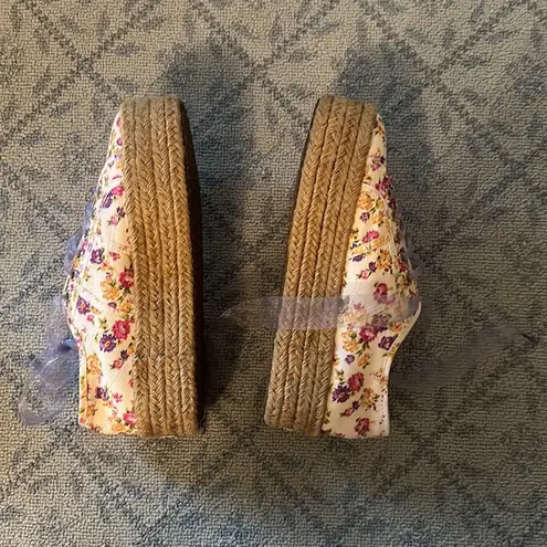 Love Shack Fancy  Superga canvas platform floral sneakers 39.5 9 euc extra laces