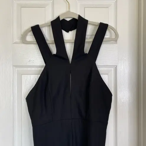 AQ/AQ  Simmer Halter Neck Jumpsuit Black Size 8 Elegant Chic Sexy Wide Leg