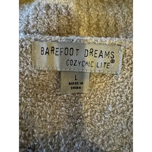 Barefoot Dreams Sweater Women Large Gray CozyChic Lite Circle Cardigan Lounge
