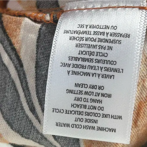 HAVER + BLAIR Artsy Airy Flowy Straight Leg Drawstring Pants Size M Orange Size M