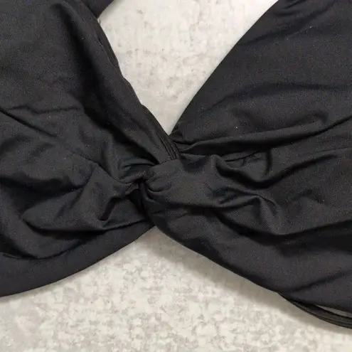 La Blanca Black Island Goddess Underwire Twist Front Bra Top Size 16 NWT