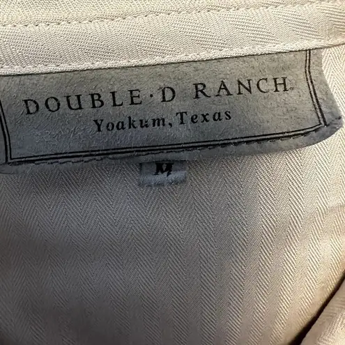 Double D Ranch Concho Set Short Sleeve Button Down Maxi Skirt Tiered Tan S/M Red Size M