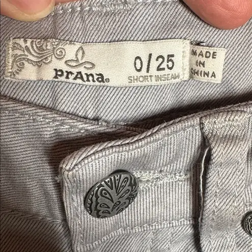 prAna NWOT Kayla Jean Women's Light Gray Ash Size 0/25