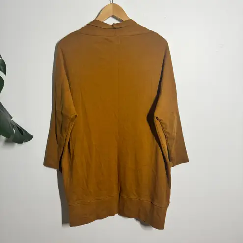 Pact Organic Cotton Chai Heather Brooklyn Cardigan Women S/M Casual Minimal