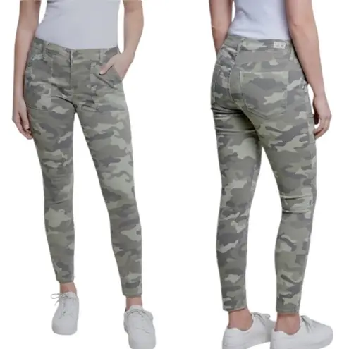 Seven7 Jeans Tummyless High Rise Skinny Ankle Green Camo Women’s Plus Size 16