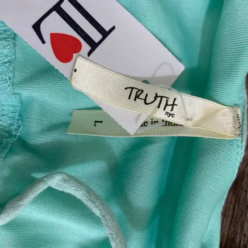 Truth NYC Truth Teal Crop Top Large