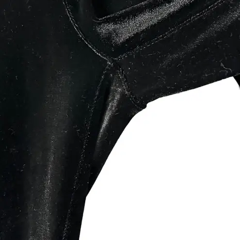 Betabrand Black Velvet Yoga Dress Pants Women’s Size Medium Straight Leg Pull On