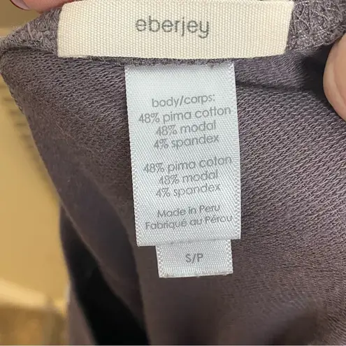 Eberjay EBERJEY Plum and White Pima Cotton Mix Stripe Track Jogger Set Size Small