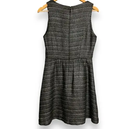 Moulinette Soeurs Anthropologie Dress Brown Black Sleeveless Fit Flare Woven 8