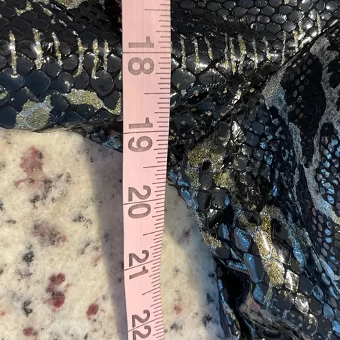 Metrostyle Snakeskin Print Faux Leather Blazer Jacket Women Sz 10 Silver Black