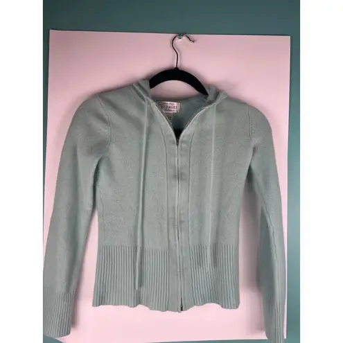 Sutton Studio 100% Cashmere Hoodie Sweater XS Mint Green Zip Front – Bloomingdal