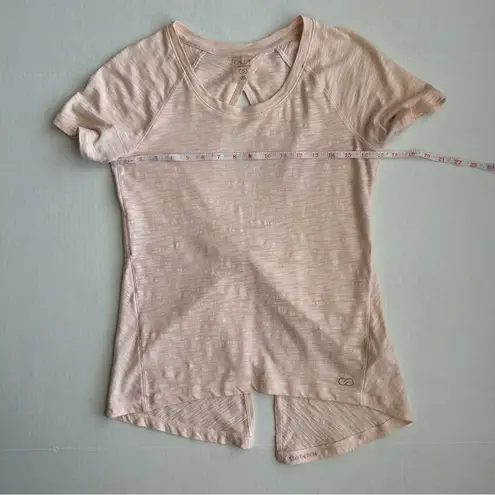 CALIA by Carrie Underwood Women’s Pink Short Sleeve Twist Keyhole Back Top XS