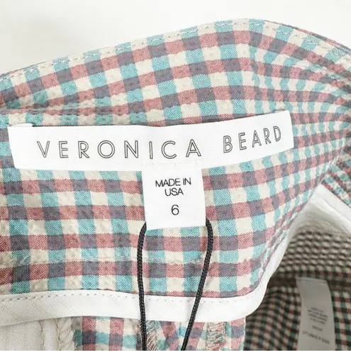 Veronica Beard NWT Dhara Gingham Check Seer Sucker Pedal Pusher Pants Size 6