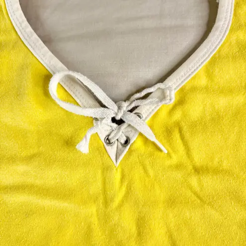 Y2K Yellow Halter Neck Tank Top XS