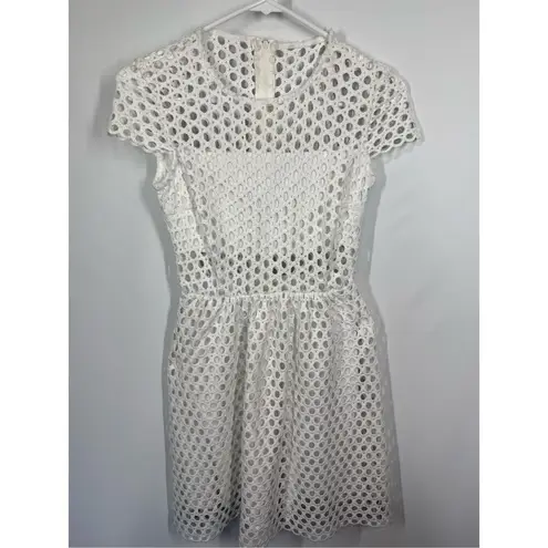 B Darlin B. Darlin white open knit crotchet overlay Dress size 3/4