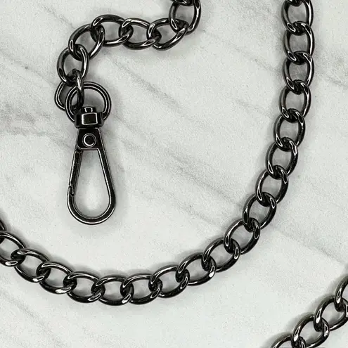 Black Chain Link Purse Handbag Replacement Strap 47" Crossbody Shoulder ✨