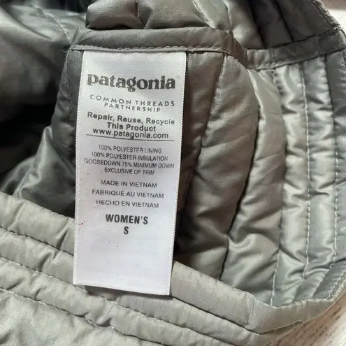 Patagonia  Women Down Shirt Lightweight Puffer Jacket Feather Grey Size Small