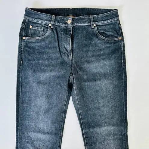 Brunello Cucinelli High Waisted Extra Skinny Jeans Dark Blue Denim Size 46 US 10