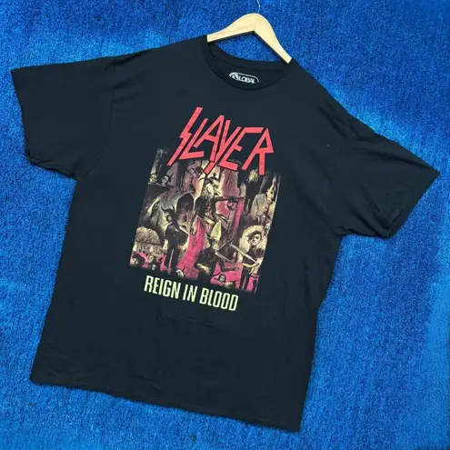 Slayer Show “Reign in Blood” Thrash Metal Band Graphic T-Shirt Size 2XL