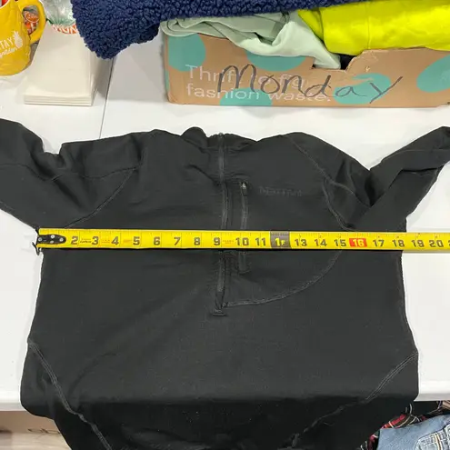 Marmot Black Half Zip Lightweight Pullover Thumb Holes Womens Small