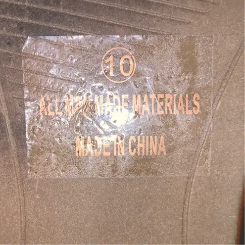 385 Fifth Brown Indian Boho Fringe Tan Sandals Zip Up