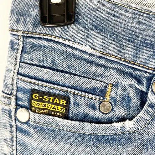 G-Star Midge Light Wash Ripped Distressed Five Pockets Skinny Jeans Size 28