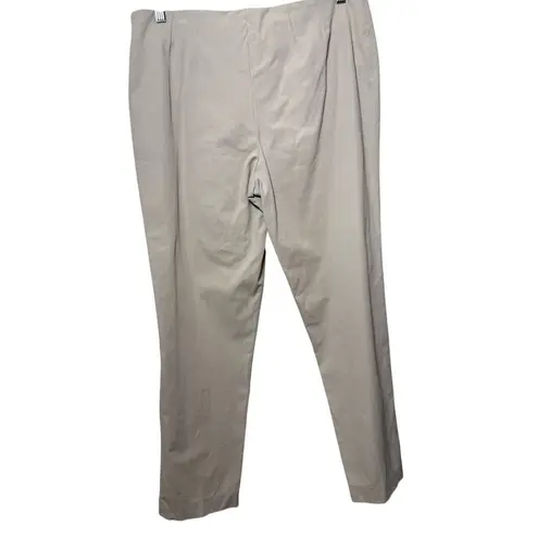 Brunello Cucinelli Cream Flat Front Pants Flaws Women's Sz. 12