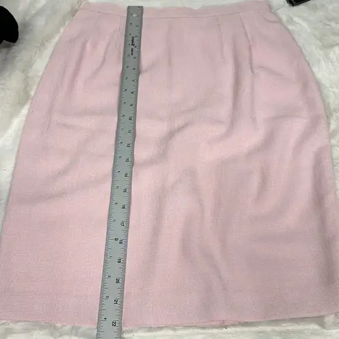 Kasper & Company pastel pink skirt petite zipper back button Classy work wear
