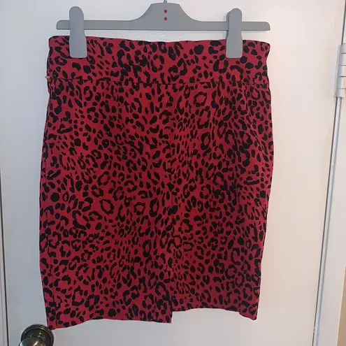 Soho Apparel stretch pencil leopard print skirt M mob boss style